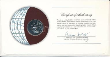 Cook-szigetek 1983. 20c "Nemzetek pénzérméi" felbélyegzett borítékban, bélyegzéssel T:UNC
...