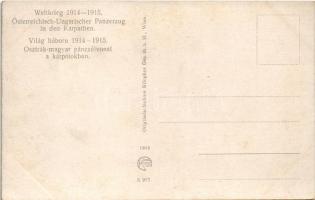 Österreichisch-Ungarischer Panzerzug in den Karpathen. Weltkrieg 1914-1915 / Osztrák-magyar páncélvo...