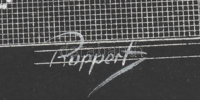 1937 Ruppert jelzéssel: Hímzésminták (ablakfüggöny, párna, stb.), 4 db, lapméret: 42x30 cm