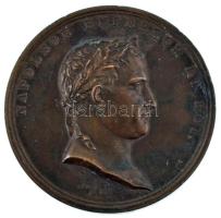 Franciaország 1809. Napóleon / Franciaország Bankja bronz emlékérem. Szign.: J.P. Droz (68mm) T:XF ph. France 1809. Napoleon / Bank of France bronze commemorative medallion. Sign.: J.P. Droz (68mm) C:XF edge error