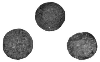 1465. Denár Ag "I. Mátyás" (3x) (0,46g, 0,29g, 0,48g) T:VF,F patina
Hungary 1465. Denar A...