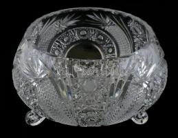 Dúsan csiszolt, ólomkristály kínáló, hibátlan, d: 17 cm