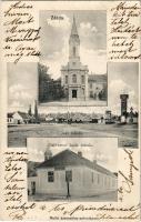 1908 Mór, Zárda, Újlaki és belvárosi katolikus iskola, tűzoltó torony (?). Rembrandt fényirda