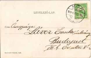 1908 Mór, Zárda, Újlaki és belvárosi katolikus iskola, tűzoltó torony (?). Rembrandt fényirda