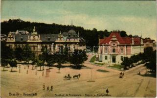 1911 Brassó, Kronstadt, Brasov; Pénzügyi és posta palota. Benkő Ignác kiadása / financial and postal palaces