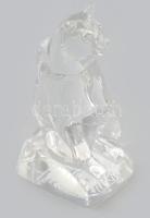 1989 Hadeland Borregaard kristály medve figura. Hibátlan, m: 9,5 cm