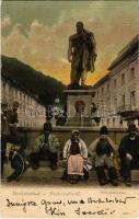 1904 Herkulesfürdő, Baile Herculane; Herkules kút román parasztokkal / fountain with Romanian people (fl)