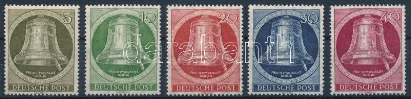 Németország - Berlin 1951 Berlini harangok Mi 82-86 (Mi EUR 120.-)