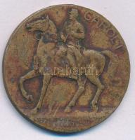 Románia 1939. "I. Károly Centenáriumi Érem" bronz kitüntetés mellszalag és fül nélkül. Szi...