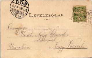 1903 Püspökfürdő, Szentlászlófürdő, Baile 1 Mai (Nagyvárad, Oradea); gyógyterem / spa + "PECZES...