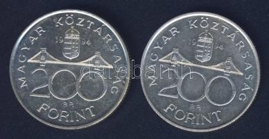 1994. 200Ft Ag "Deák" (2x) T:BU,2