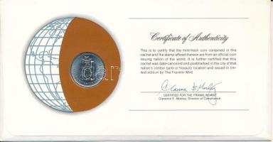 Comore-szigetek 1975. 50Fr "Nemzetek pénzérméi" felbélyegzett borítékban, bélyegzéssel T:A...