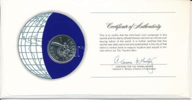 Tanzánia 1980. 1Sh Cu-Ni "Nemzetek pénzérméi" felbélyegzett borítékban, bélyegzéssel T:UNC...