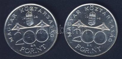 1994. 200Ft Ag "Deák" (2x) T:BU,2