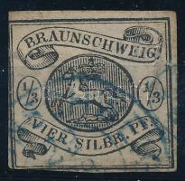 Német államok - Braunschweig 1853 Forgalmi Mi 5 Lange BPP vizsgálójellel (Mi EUR 450.-) (papírelvékonyodás / thin paper)