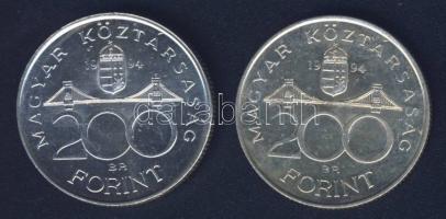 1994. 200Ft Ag "Deák" (2x) T:BU,2