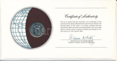 Turks- és Caicos-szigetek 1981. 1/4C "Nemzetek pénzérméi" felbélyegzett borítékban, bélyeg...