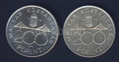 1994. 200Ft Ag "Deák" (2x) T:BU,2