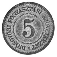 DN "Diósgyőri Fogyasztási Szövetkezet / 5 Tej- és Kávémérés" ezüstözött Zn élelmiszerzseto...