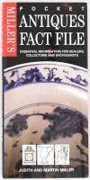 Judith and Martin Miller: Antiques Fact File. London, 2000, Octopus, kiadói kartonált papírkötés, angol nyelven. Válogatott tudástár a legkülönbözőbb régiségtípusokról.