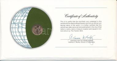 Gambia 1974. 1b "Nemzetek pénzérméi" felbélyegzett borítékban, bélyegzéssel T:AU
Gambia 1...