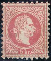 1867 5kr vízjeles bélyeg újragumizva (* 12.000) / regummed