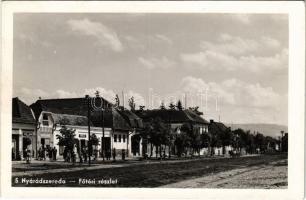 Nyárádszereda, Miercurea Nirajului; Fő tér, Barta János és Heinrich Béla üzlete / main square, shops