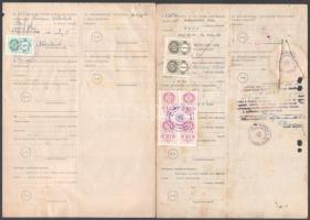 12 db marhalevél illetékbélyeggel