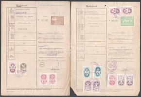 12 db marhalevél illetékbélyeggel