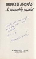 Berkesi András: A szenvedély csapdái. Budapest, 1995. Nótárius Könyvkiadó (Alföldi Nyomda Rt., Debrecen). [3]-309 + [1] p. Egyetlen kiadás. Dedikált: ,,Sándornak, csavargó barátomnak nagy szeretettel: Berkesi András. 995. VI. 9. Fűzve, enyhén megtört gerincű, színes, illusztrált kiadói borítóban. Jó példány.