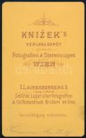 cca 1870-75 Rudolf (1858-1889) osztrák-magyar trónörökös gyerekkori portréja, keményhátú fotó, Knize...