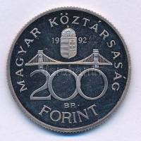 1992. 200Ft Ag "MNB" T:AU (PP) patina, karc
Adamo F13