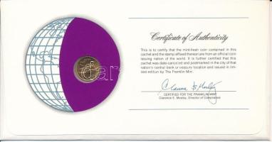 Tuvalu 1976. 1c "Nemzetek pénzérméi" felbélyegzett borítékban, bélyegzéssel T:AU
Tuvalu 1...