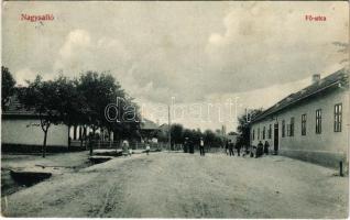 1915 Nagysalló, Tekovské Luzany, Tekovské Sarluhy; Fő utca. Fray cég kiadása / main street