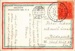 1938 Érsekújvár, Nové Zámky; bevonulás, Horthy Miklós fehér lovon, Mindent Vissza Érsekújvári Fronth...