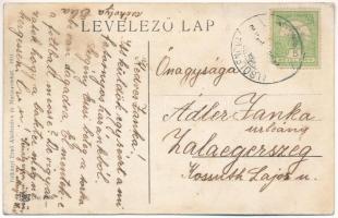 1914 Alsólendva,Alsó-Lendva, Dolnja Lendava; Fő utca, takarékpénztár. Balkányi Ernő kiadása / main s...