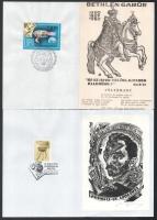 Klf. alkotók (Fery Antal, Kékesi László, Várkonyi Károly stb.): 10 db halmozott grafika: bélyeg, alk...