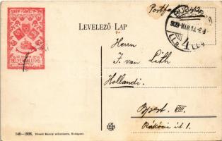 1909 Budapest IX. Iparművészeti múzeum. Első magyar orsz. bélyegkiállítás 1909. márc. 7-14. + So. St...