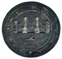 ~1850. Lánchíd bronz bárca (31mm) T:XF