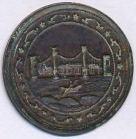 ~1850. Lánchíd bronz bárca (31mm) T:XF