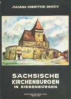 Juliana Fabritius-Dancu: Sächsische Kirchenburgen in Siebenbürgen. Sibius [Nagyszeben], 1983, Tranmsilvania, 20 p.+1 (kétlapos térkép) t.+75 t. Német nyelven. Kiadói kartonált papírkötés, kissé kopott borítóval, a gerincen kis sérüléssel, néhány lap sarkán, szélén kis sérüléssel.   Juliana Fabritius-Dancu (1930-1986) erdélyi szász festő, néprajzkutató és művészettörténész.