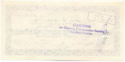 Románia 1983. "Banca Romana de Comert Exterior" utazási csekk 500L értékben, felülbélyegzé...