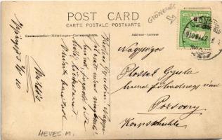 1910 Gyöngyös, katonatiszt a lovával, photo (EK)