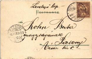 1900 Freitag / Friday. Lady art postcard. Verlag v. M. Kimmelstiel & Co. Art Nouveau, litho s: H...