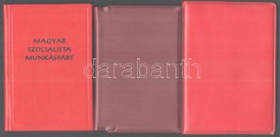 1968-1989 Játékkártyagyár igazgatójának 3 db párttagsági könyve