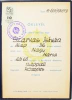 1965 Rendőrtiszti Akadémia végzettségi oklevele