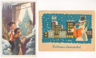 4 db magyar szocreál üdvözlőlap: Szocialisták ünnepnapjai (Művészeti Alkotások)