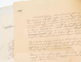 cca 1811-1875 Karl Freiherr von Lempruch osztrák tábornok részére szóló hivatalos, minisztériumi ira...