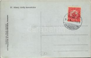 Budapest I. Az eskü. IV. Károly király koronázása. Erdélyi udvari fényképész felvétele / the coronat...