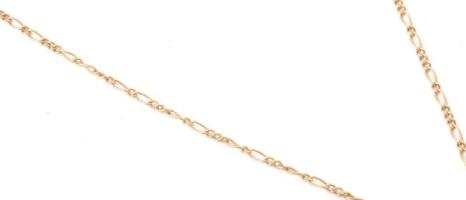 14K arany (Au) nyaklánc és karikagyűrű m:65, lánc 56 cm. jelzettek, összesen 9,6 g